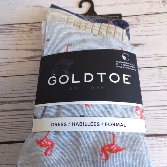 GOLDTOE Edition Men's Crew Dress Socks, 3-Pack - Picture 3 of 4